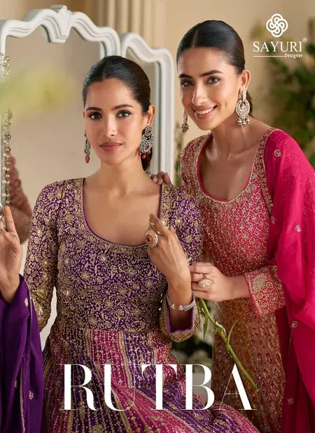 Rutba By Sayuri Georgette Embroidery Gown With Dupatta Wholesale Online